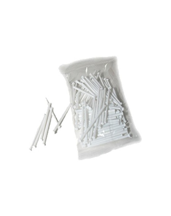 Pinchito plástico blanco, 7cm, 100u