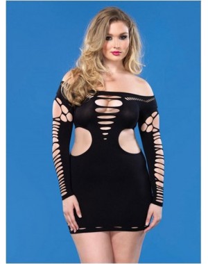 Minivestido sin Costuras Negro [Grande]