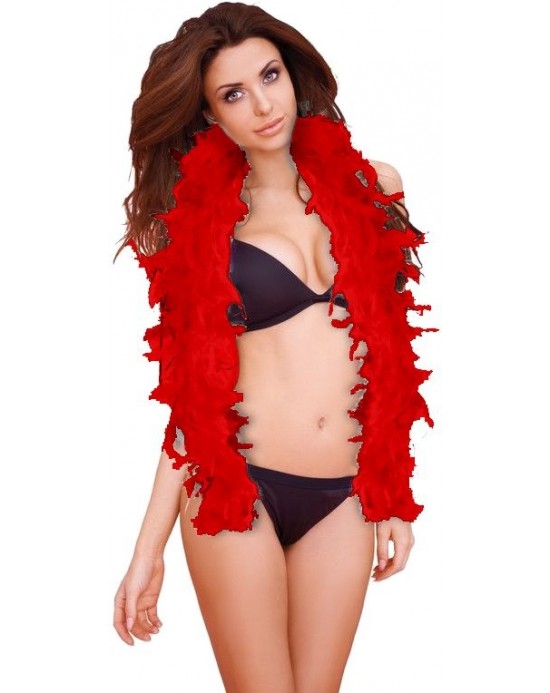 Boa de plumas Ouch, Roja