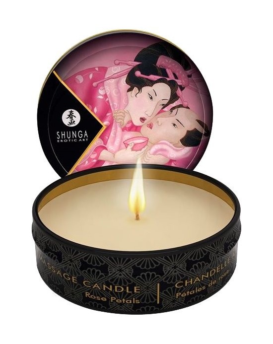 Vela de Masaje Aprodisia, Pétalos de Rosa, 30ml