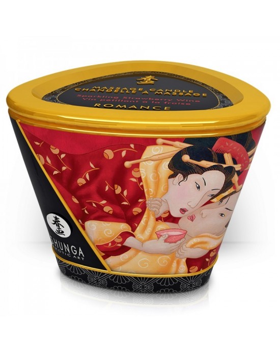 Vela de Masaje Romance, Fresas con Vino, 170ml
