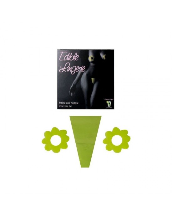 Tanga y Cubre Pezones Comestible, Edible Lingerie [Caipirinha]