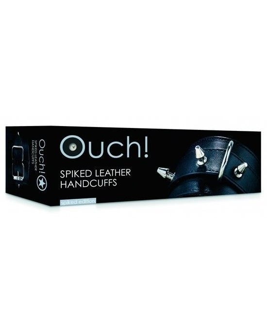 Ouch! Esposas de Cuero con Tachuelas