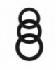 Set de Anillas Pene Nº25 [Negro]