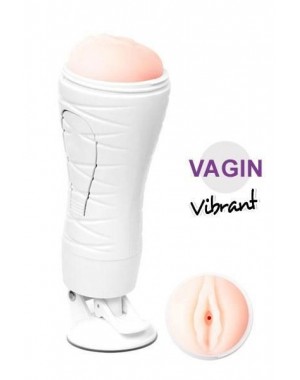 Masturbador Flora con Fijador [Blanco]