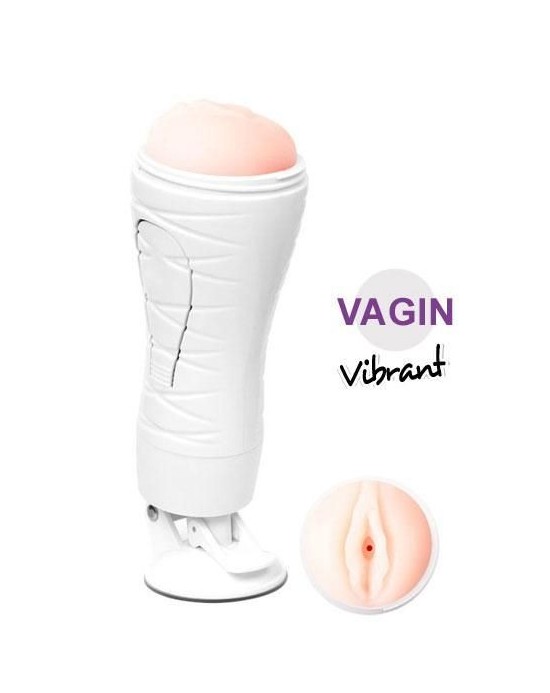 Masturbador Flora con Fijador [Blanco]