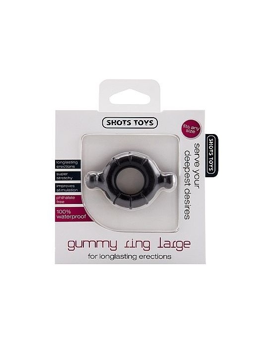 Anillo Gummy Grande [Negro]