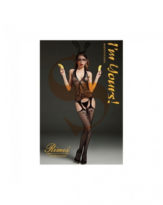 BodyStocking Rimes 7088 [TU] [Negro]