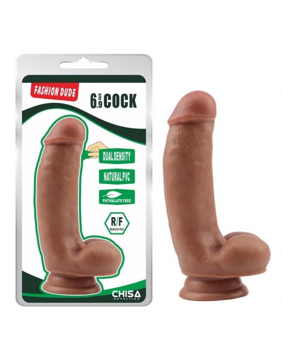 Dildo Dual Density [17.2cm] [Bronceado]