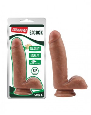 Dildo Dual Density Fashion Dude [17cm] [Bronceado]