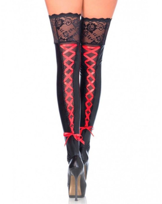 Medias de cordon Rojas y Negras [TU]