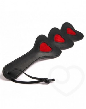 Paddle Heart en Cuero [Negro-Rojo]