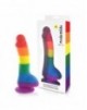 Dildo Arco Iris con Testiculos [20cm]
