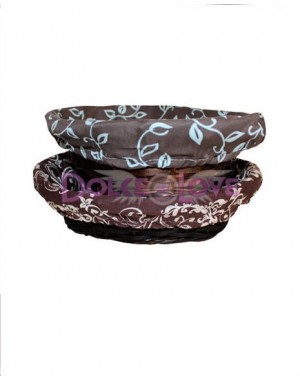 Cesta Madera-Mimbre Oval, Marrón