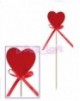 Pincho Madera con Corazón Fieltro, 24u