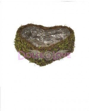 Cesto corazón Rattan, 2u
